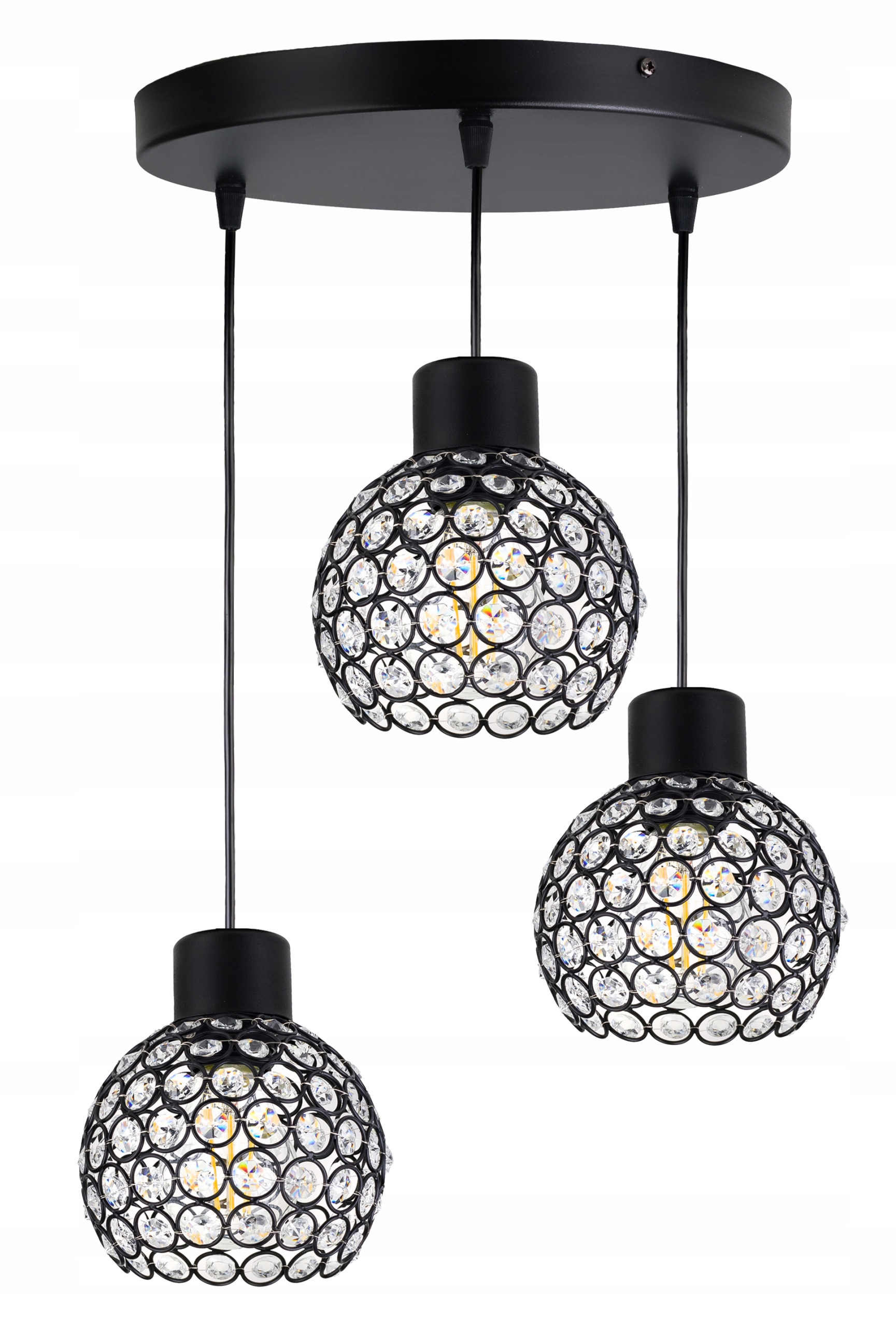 závěsné stropní svítidlo Zwis Lustr Křišťál Loft