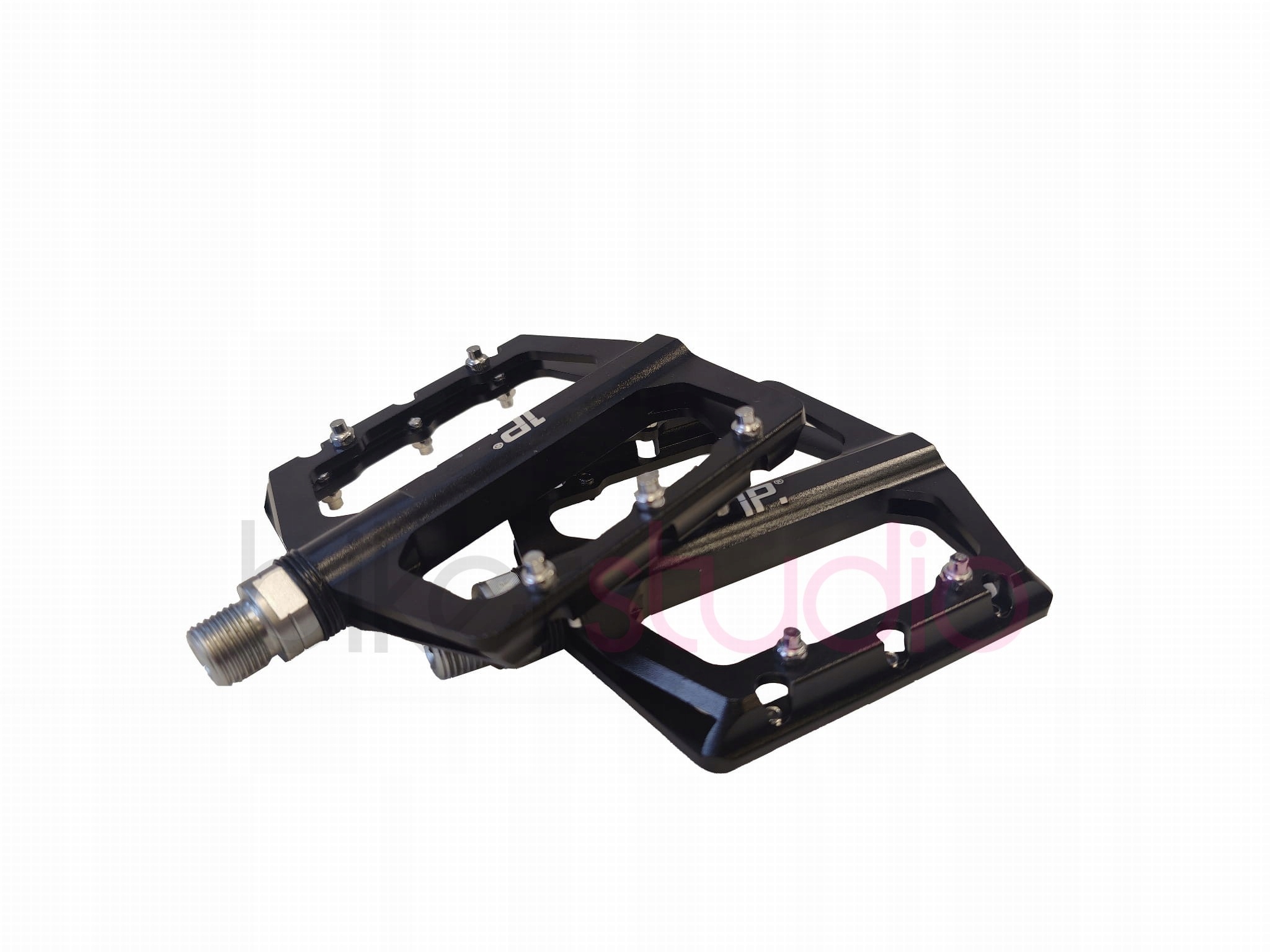 Pedały rowerowe Primo 1P platformowe aluminiowe łożyska maszynowe czarne