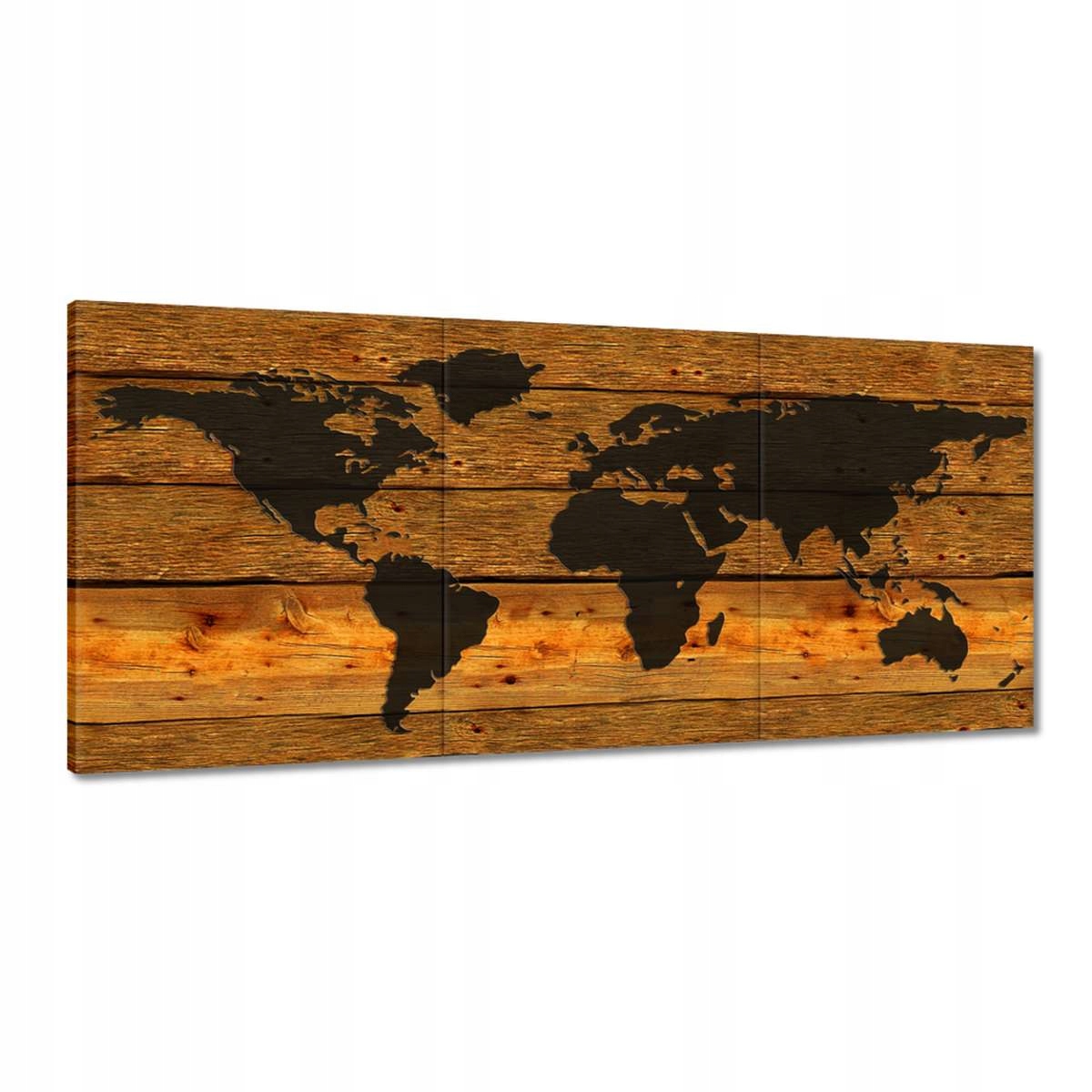 Obrazy 150x70 Mapa světa na deskách