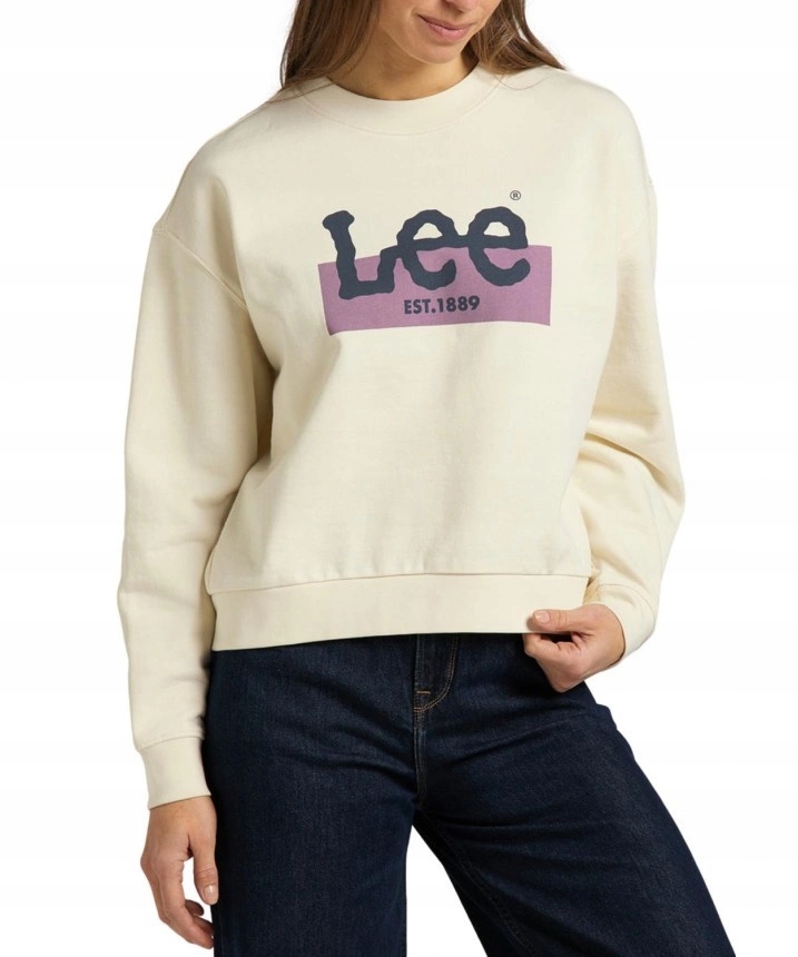 Dámská mikina Lee Graphic Crew Ecru L36YEJNQ L