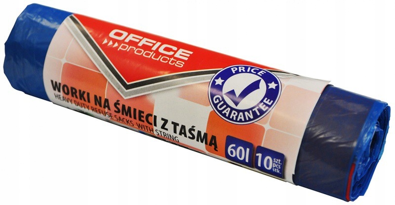 

Worki Na Śmieci Z Taśmą 60L 10SZT. Niebieskie