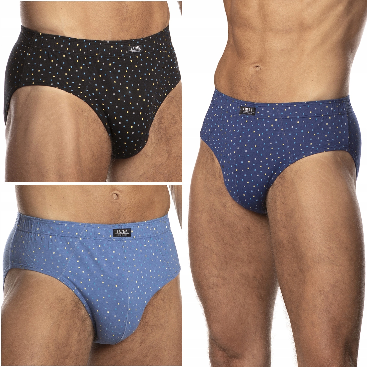 Lama 110/18 pánské slipy přiléhavé slipy 100% Bavlna 3 Vzory XXL