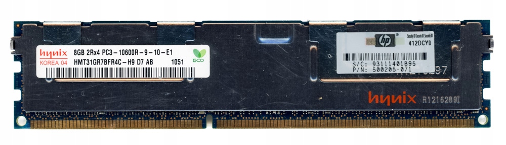 Hp 500205-071 8GB DDR3 1333MHz Reg Ecc HMT31GR7BFR4C-H9