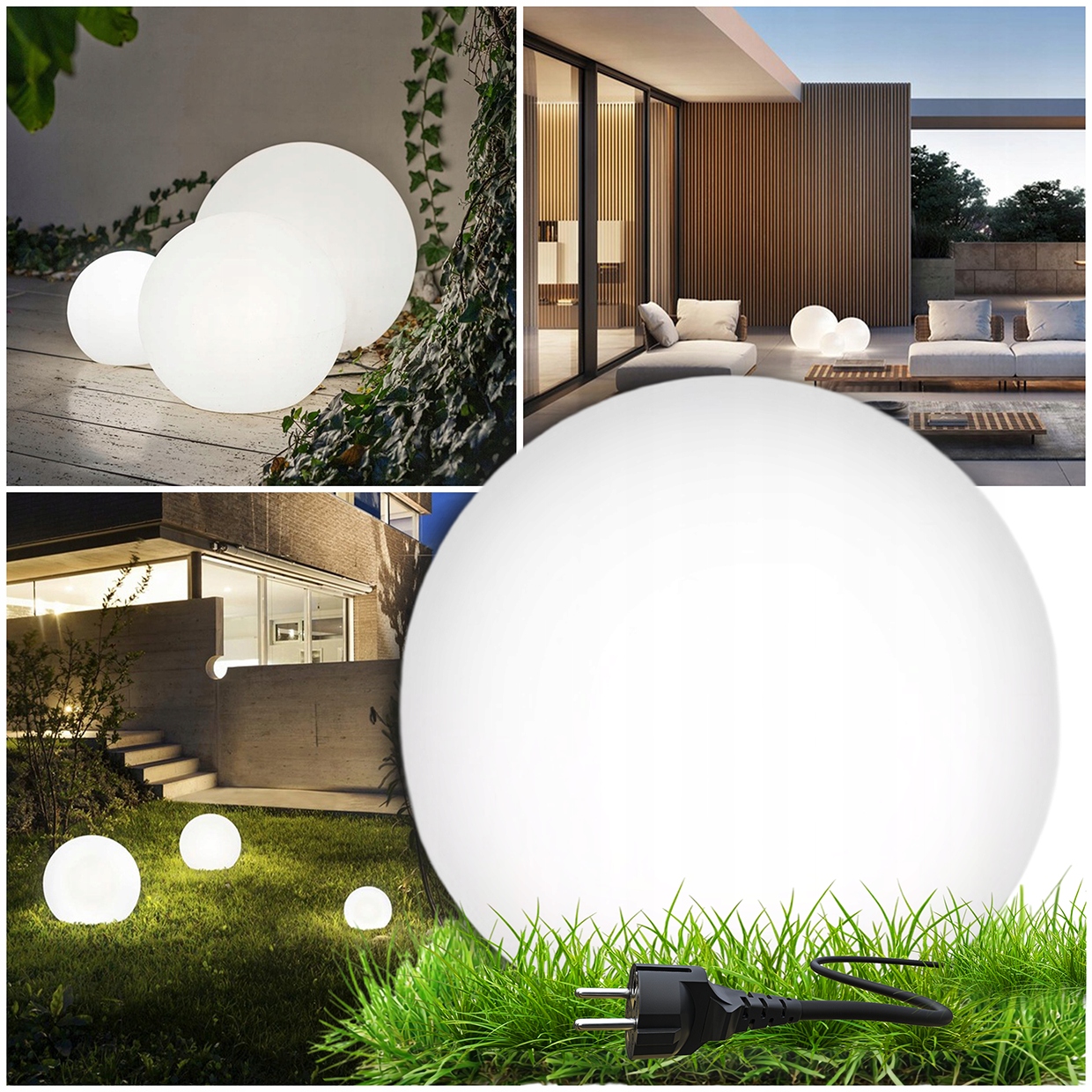 Záhradná Lampa Svetelná Led Guľa Cumulus S 30 cm