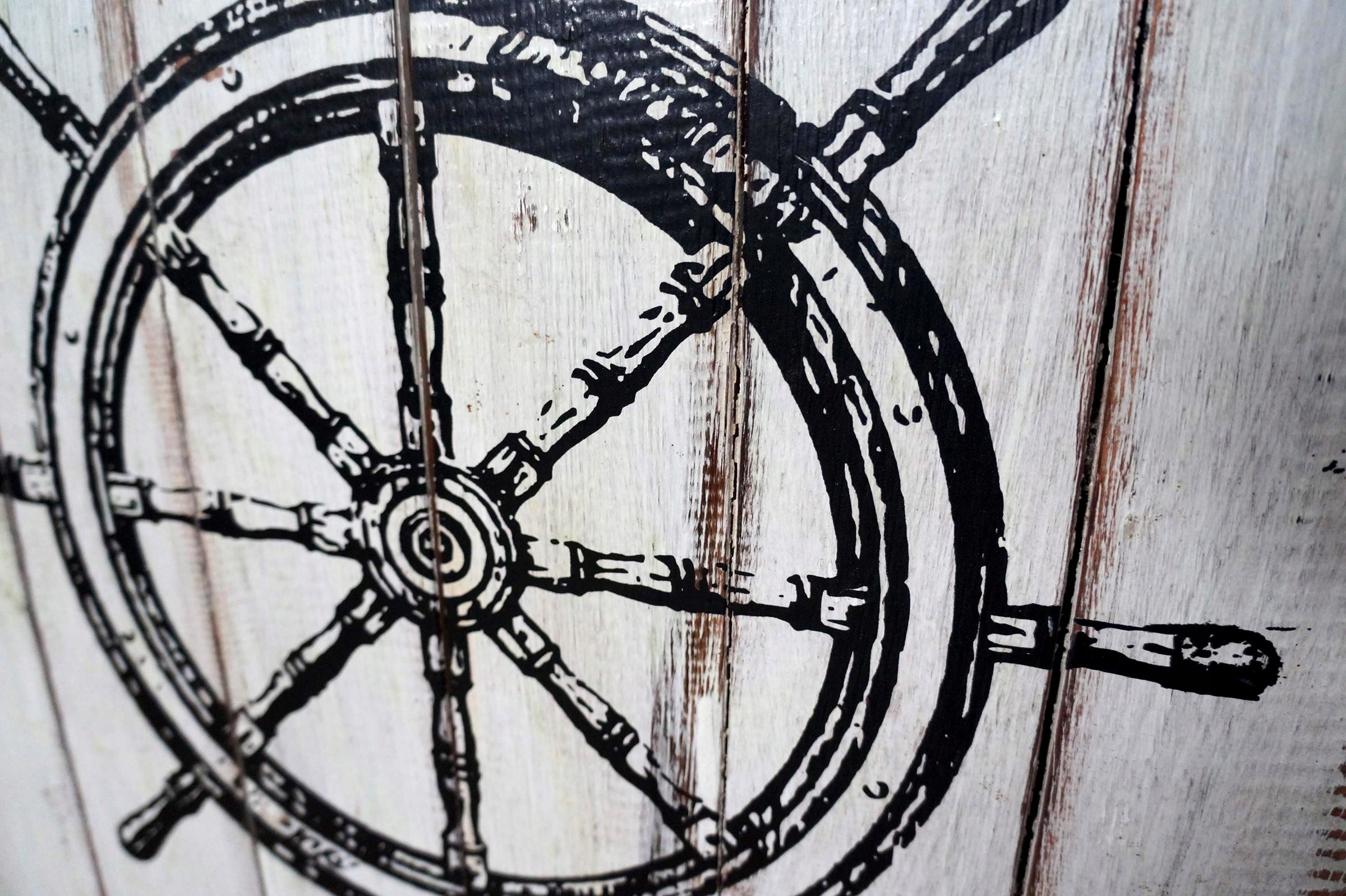 DREWNIANY PANEL ŚCIENNY 80X40 CM STER KOŁO STEROWE Szerokość produktu 40 cm