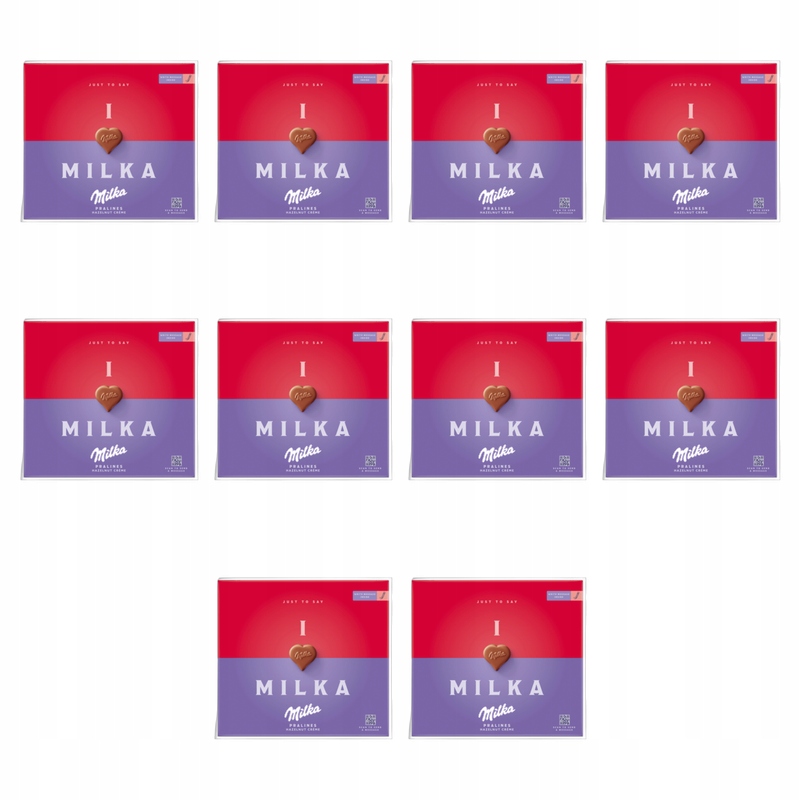I love Milka hazelnuts 110g X10