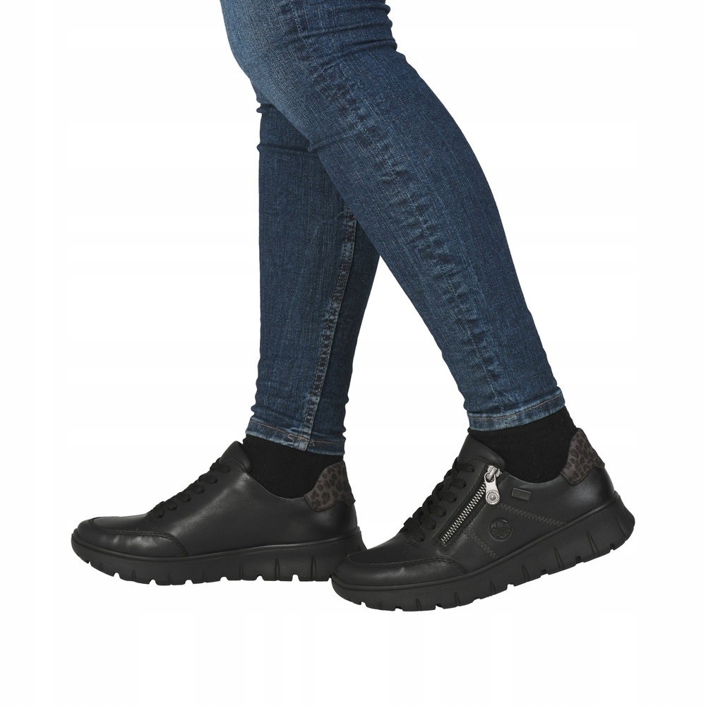 Dámské černé boty Rieker N1301-01 se zipem, vel. 38