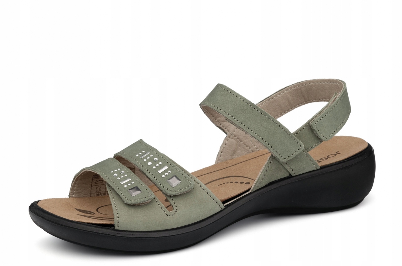 Josef Seibel pohodlné dámské kožené sandály vel. 37 zelené