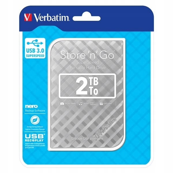 Verbatim externí pevný disk, Store N Go, 2.5, Usb 3.0 (3.2 Gen 1), 2TB,