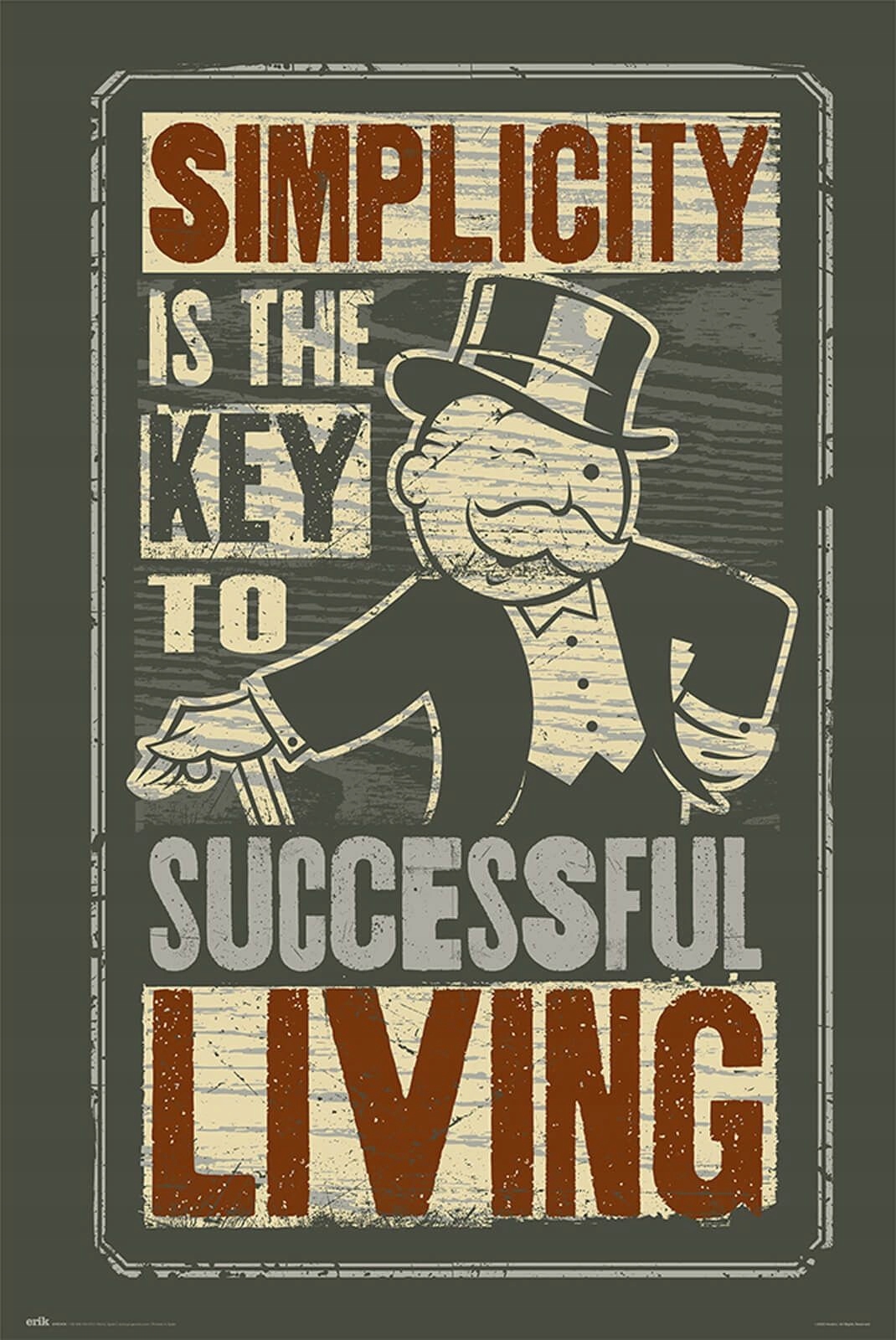 PLAKAT MONOPOLY SIMPLICITY IS THE KEY 61x91,5cm