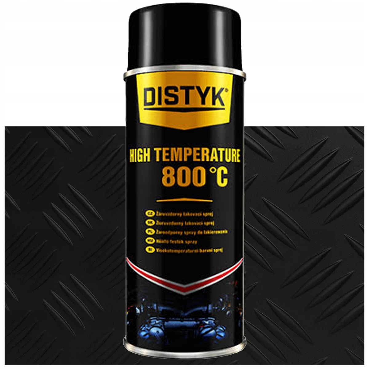 Distyk Spray żaroodporny do tłumików grilla komina 800°C Czarny 400 ml