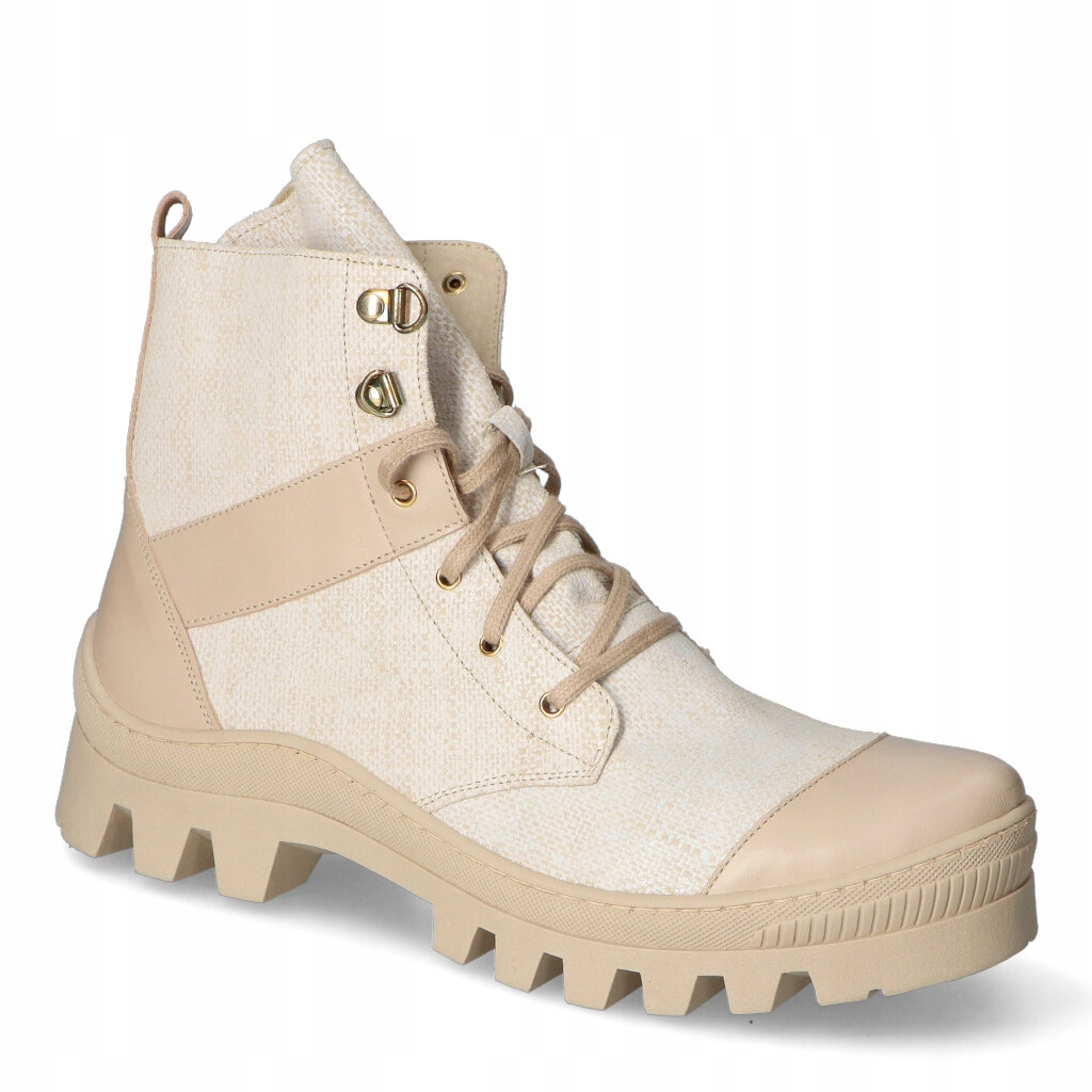 Kotníkové Boty Damiss DS-473 Bílý len/Latte 40