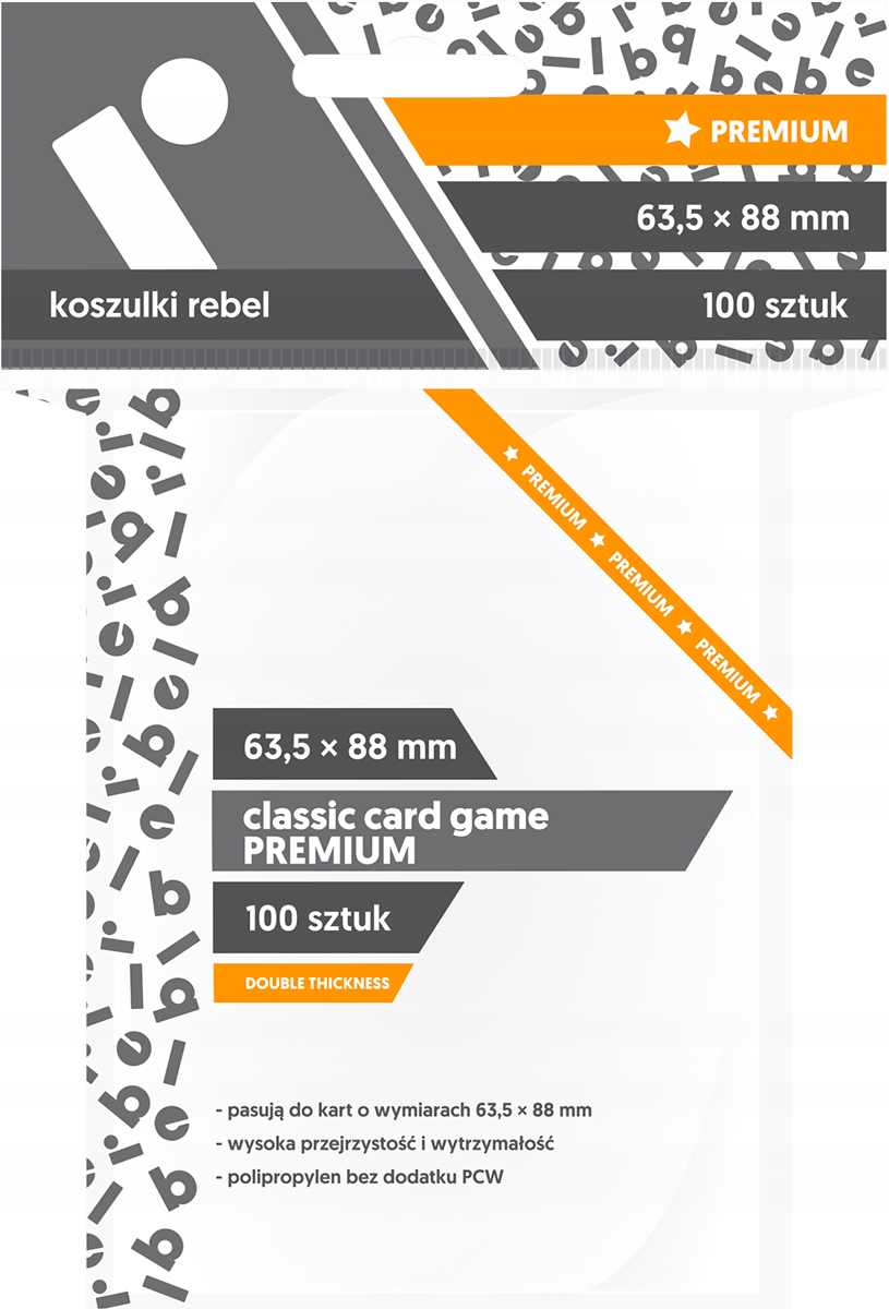 

Koszulki na karty Rebel 63,5x88 Ccg Premium 100 Sz