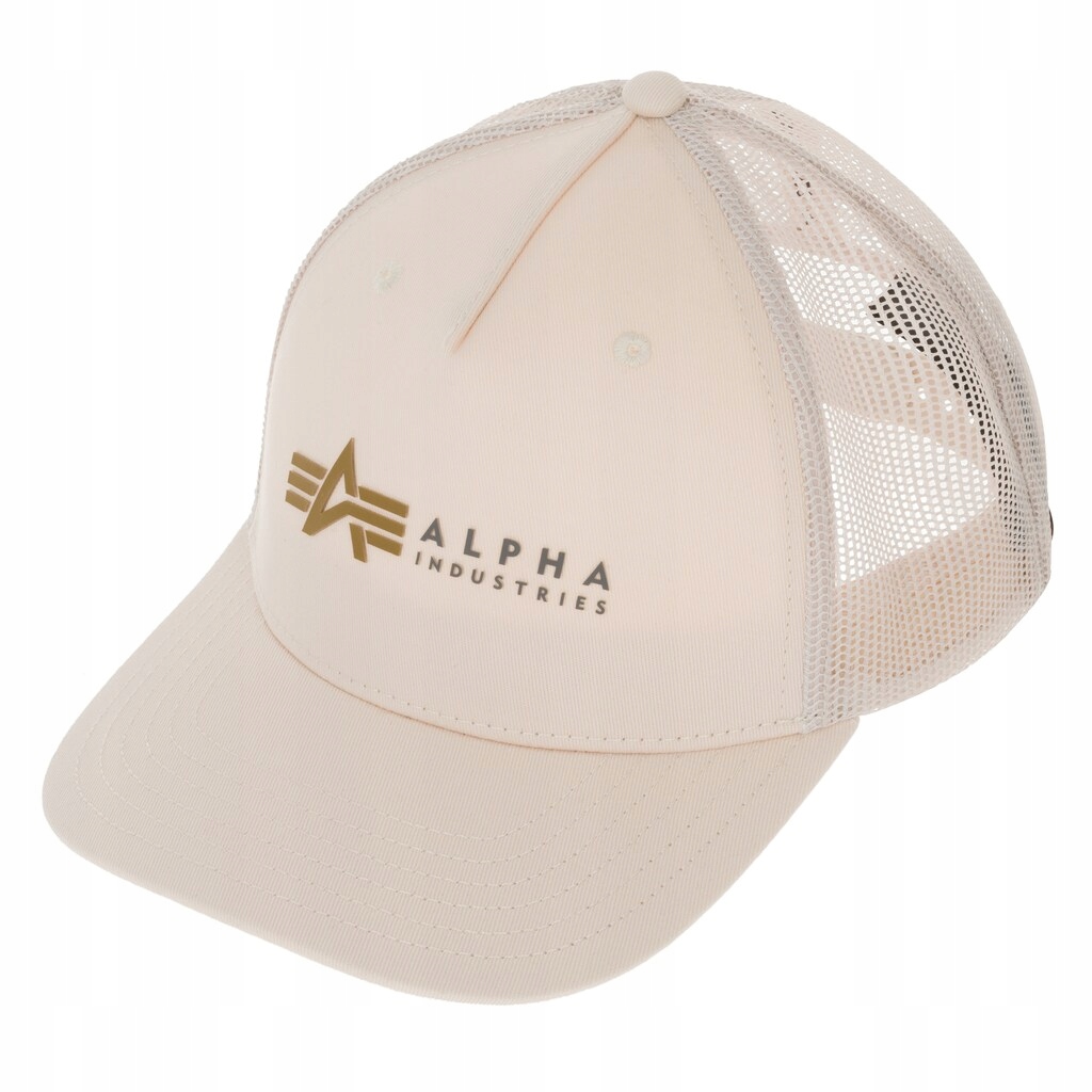 Kšiltovka Alpha Industries Label Trucker Cap Jet Stream White