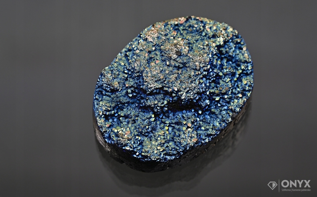 Drůza modrá ovál 35x25,5 mm