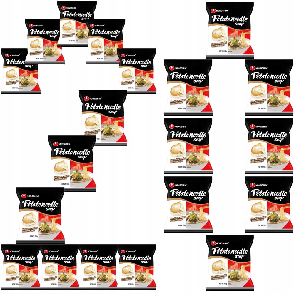 Levně 20 x Korejská instantní polévka s bramborovými těstovinami 100 g Nong Shim