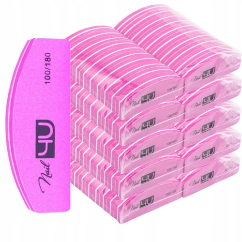 Zestaw Nail4U Bloczek do paznokci classic 100/180 Candy Pink