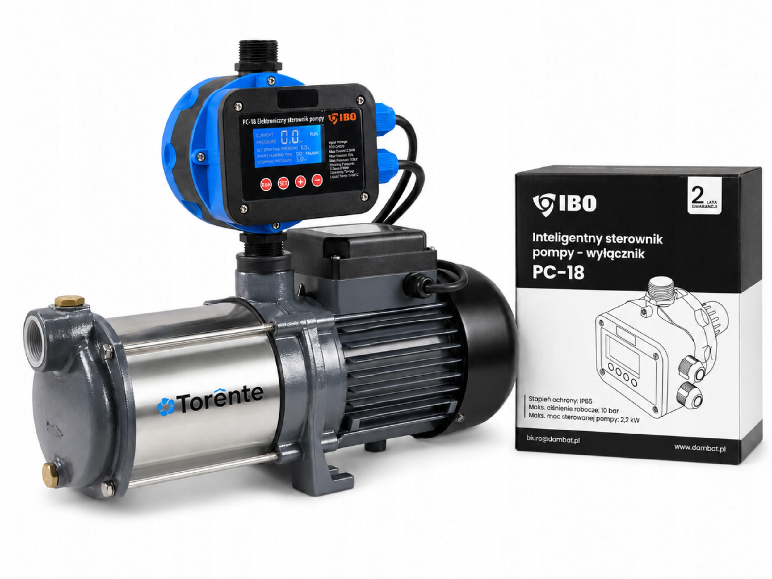 Zestaw hydroforowy pompa 100l/min 230v 6m3/h Mocna Wydajna 1,3 kw
