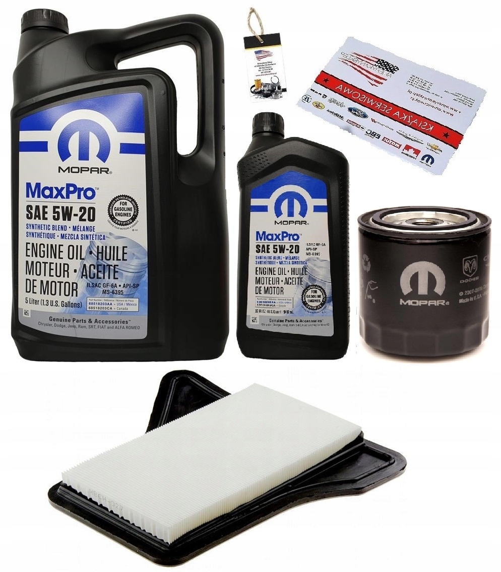 MOPAR 5W20 + FILTRY CHRYSLER PACIFICA 3,8 05-07