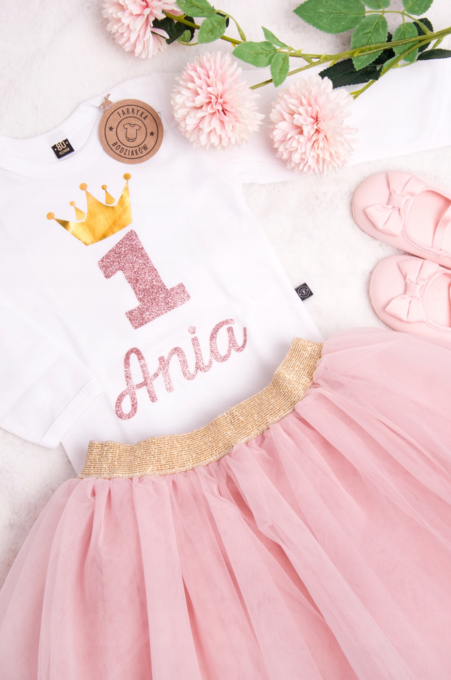 Koszulka dziewczęca na ROCZEK z imieniem rozm. 92 Marka Fabryka Bodziaków