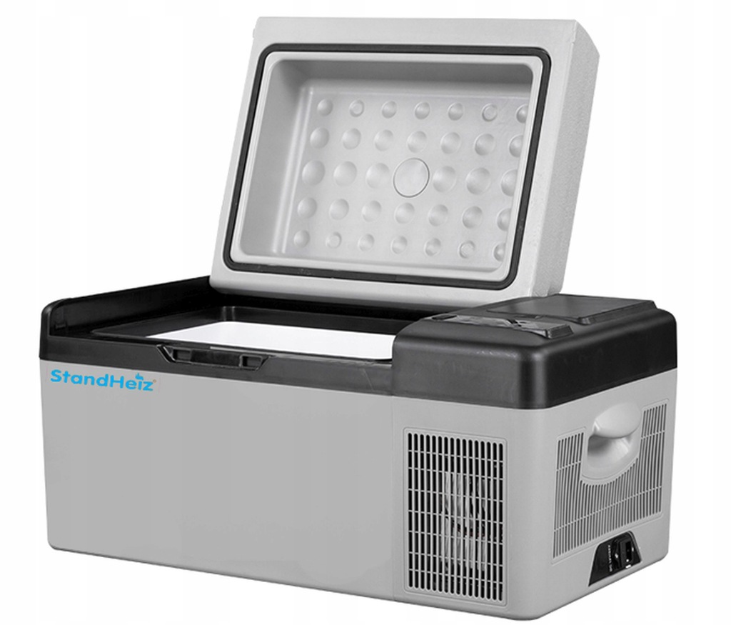 Elektrická Kompresorová Chladnička 20 L Turistická 12 V 24 V 230 V 45 W Šedá