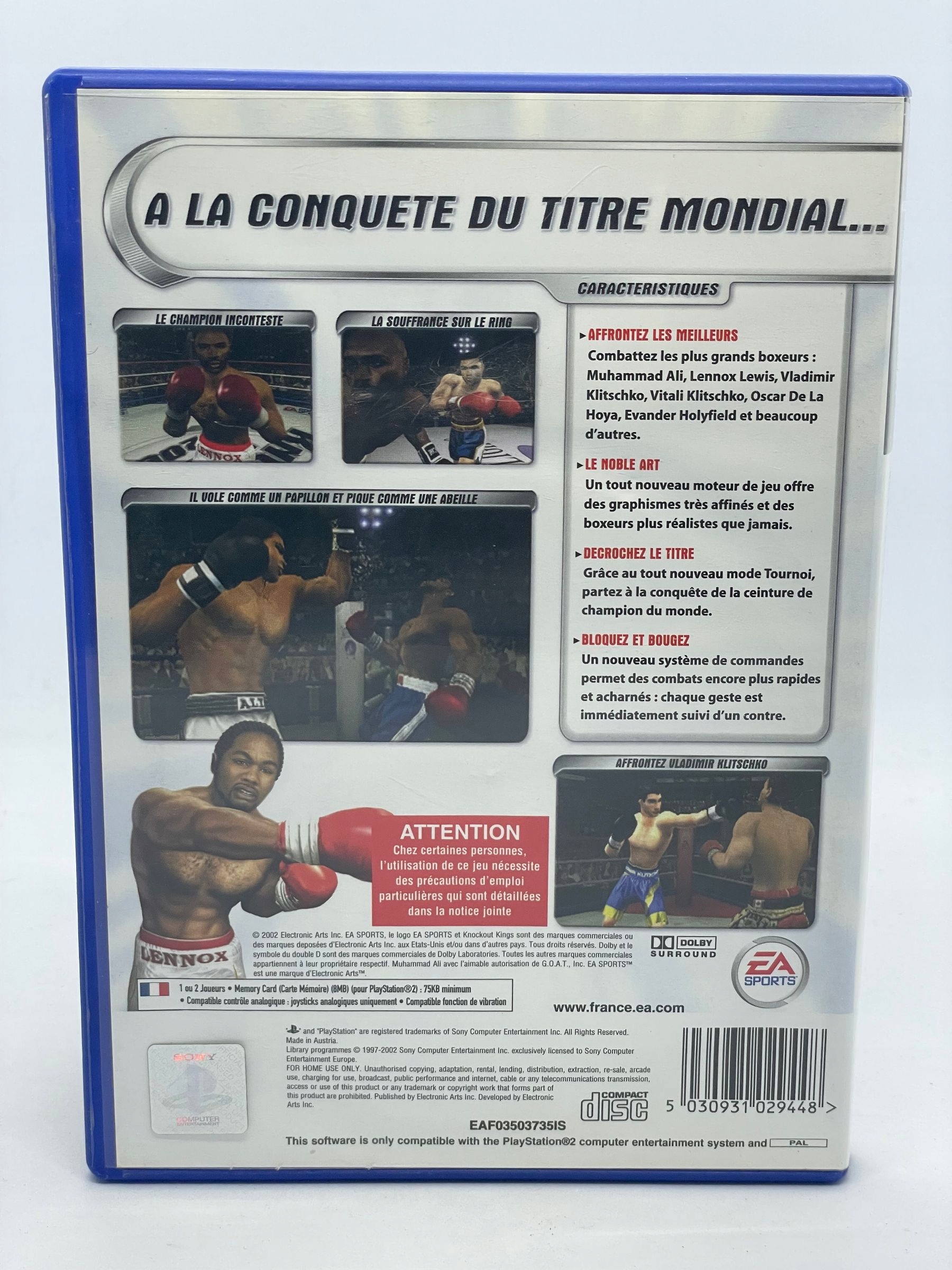 Gra Knockout Kings 2002 PS2 (FR) Tematyka gry akcji