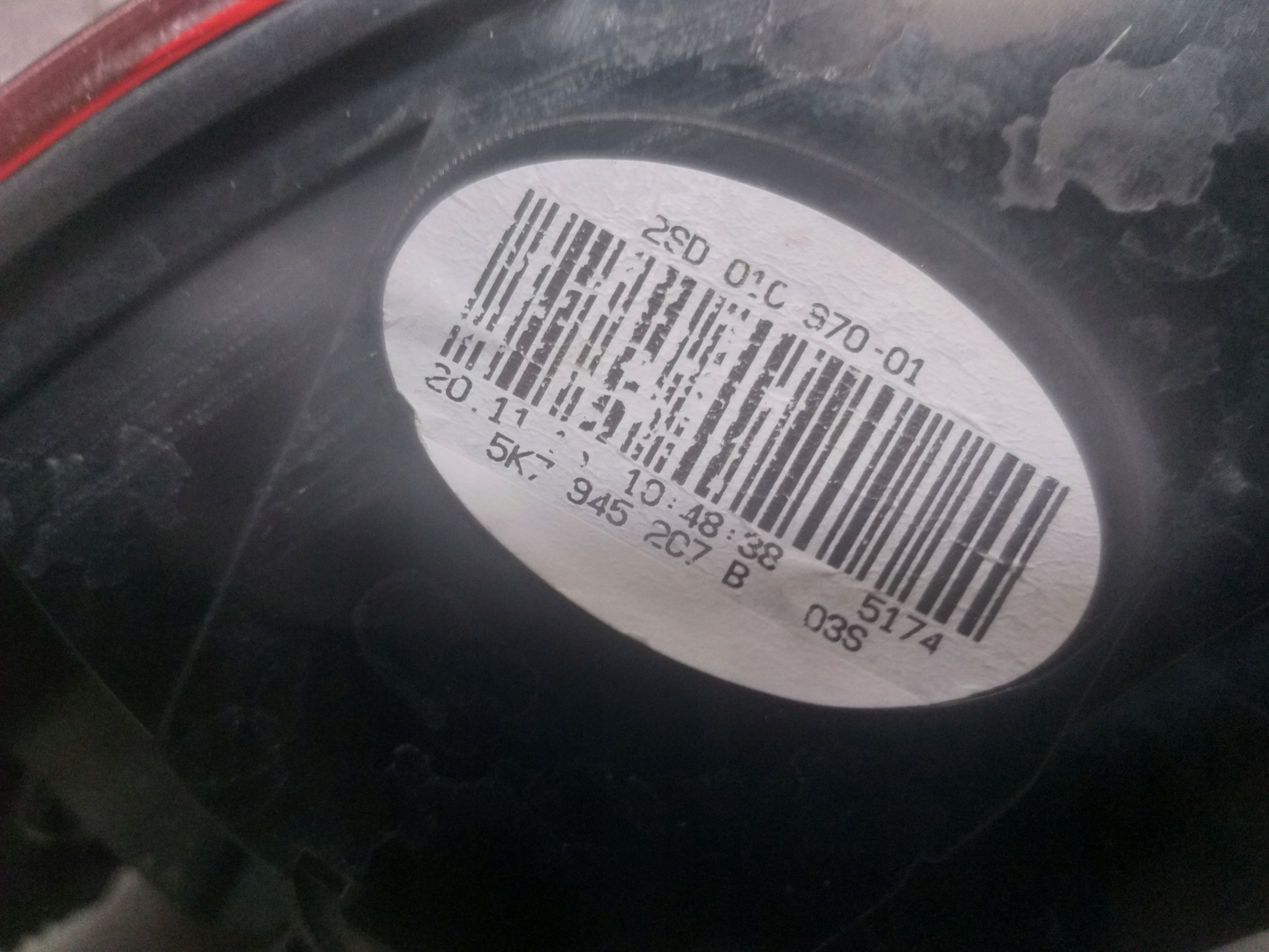light rear part left VW GOLF VI 6 CABRIO LED 5K7945207B