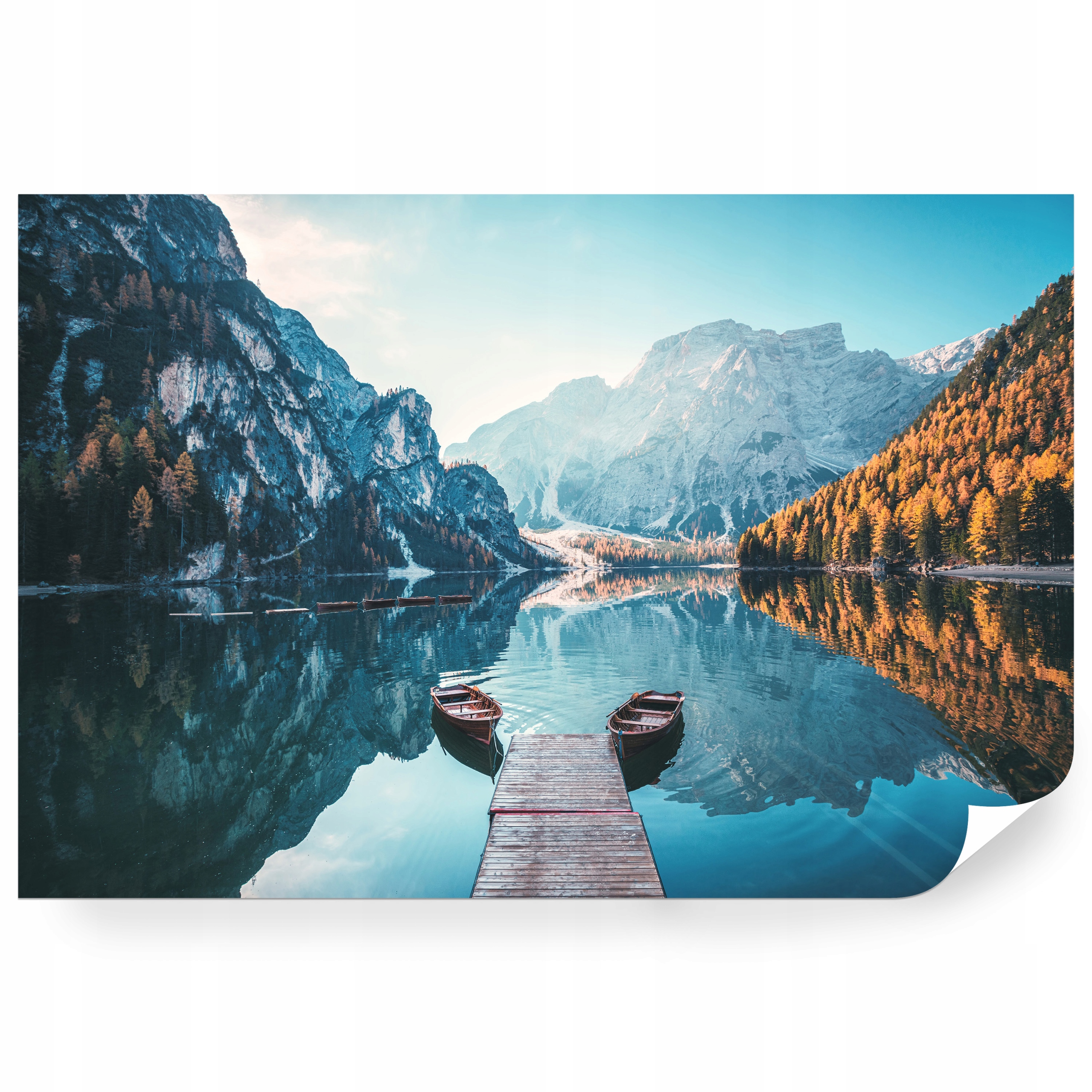 Fototapeta samolepicí Lodě Na Jezeře Braies Itálie 368 x 280 cm