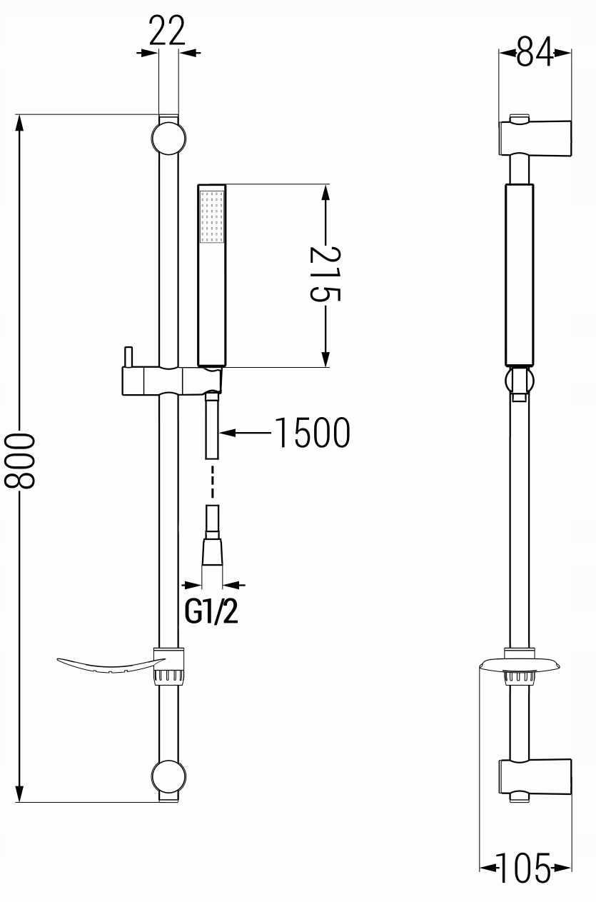 MEXEN DF77 ZESTAW PRYSZNICOWY DRĄŻEK RĄCZKA CHROM Kod producenta 785774582-00