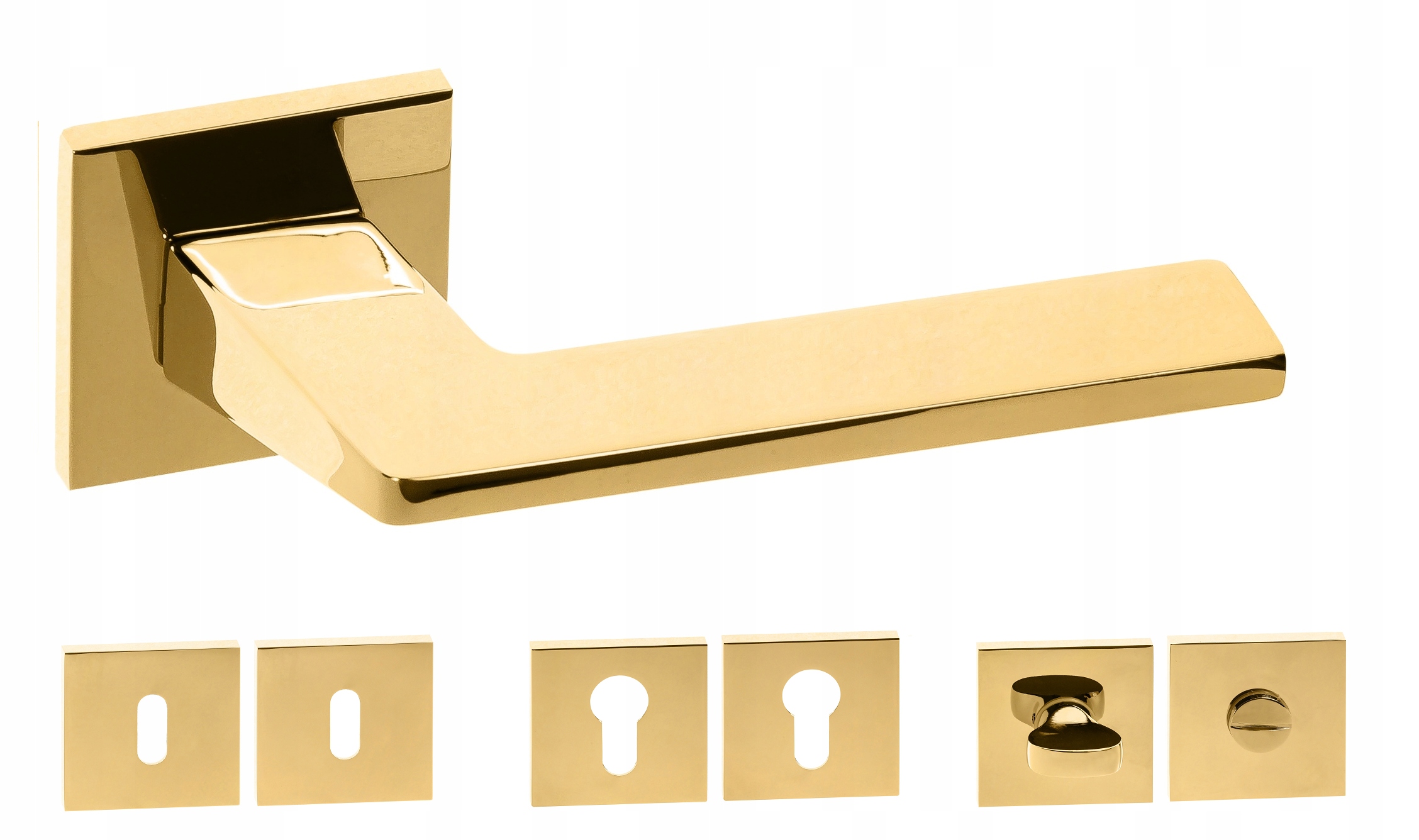 

Premium klamka Montti Slim 6mm złota Pvd +rozety