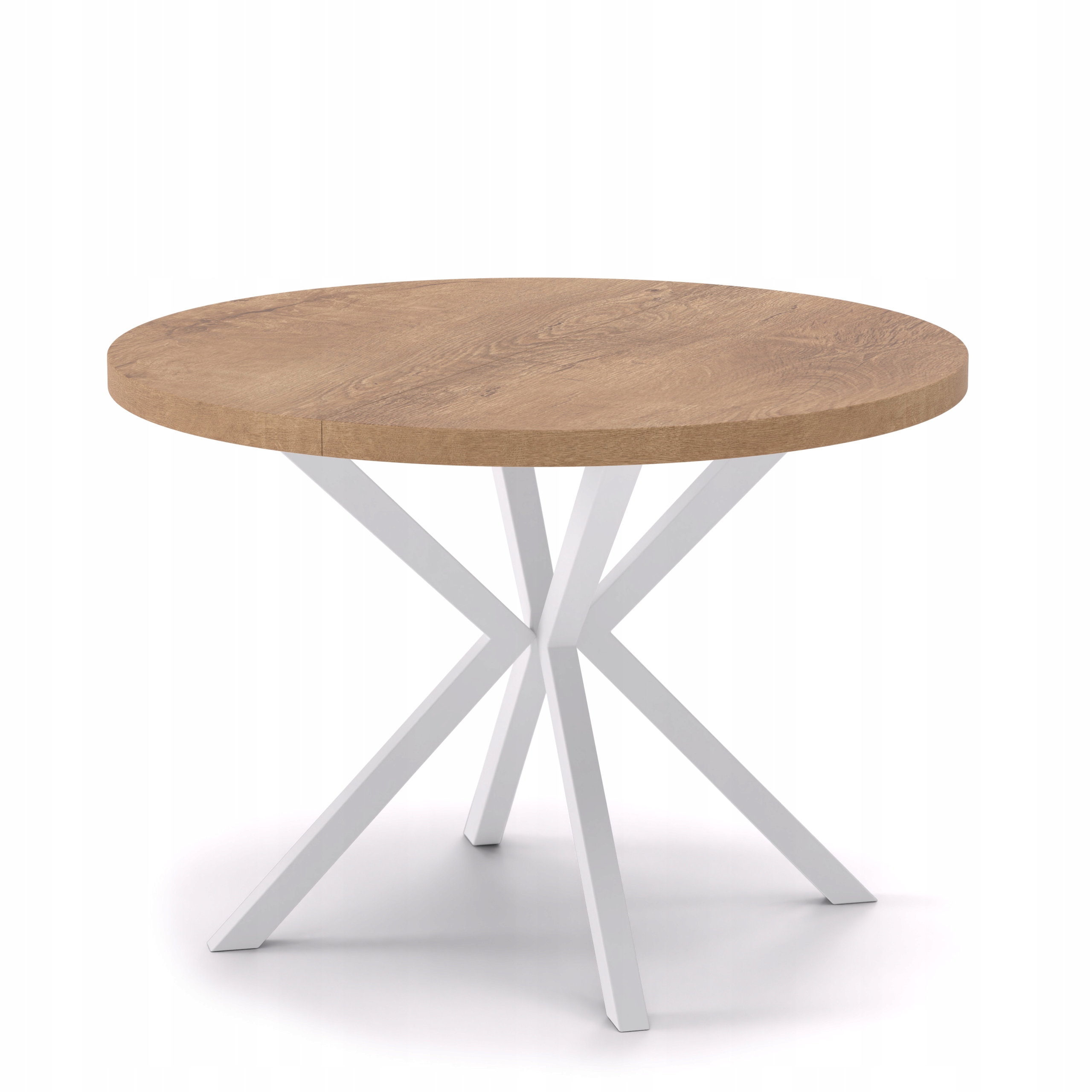Kulatý rozkládací stůl Milton na kovových nohách o průměru 90 cm