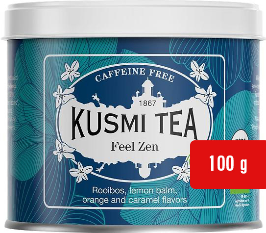 Čaj rooibos Kusmi Feel Zen Melisa Karamel Pomeranč bez kofeinu