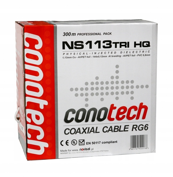 

Kabel Antenowy Sat Dvb-t NS-113 rolka 300m