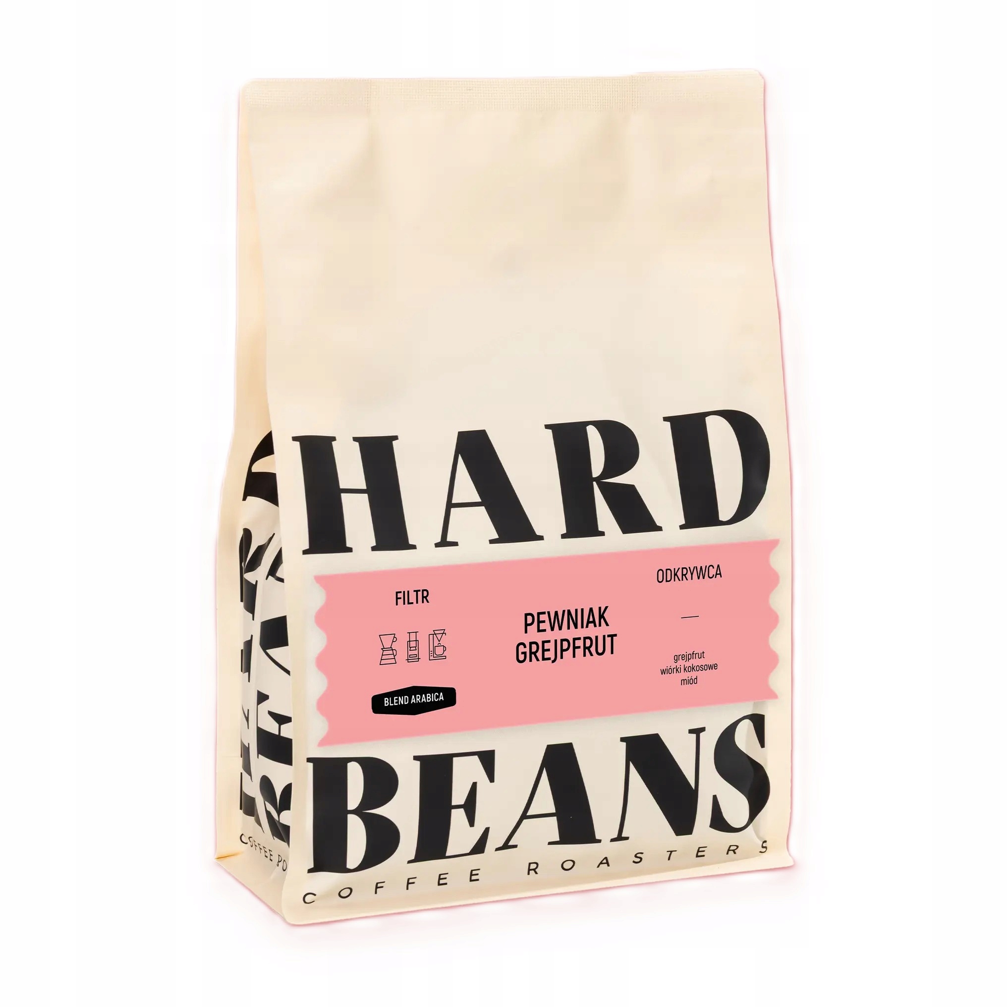 Hard Beans Pewniak Grejpfrut Natural Filter Coffee Kawa Ziarnista 1 Kg