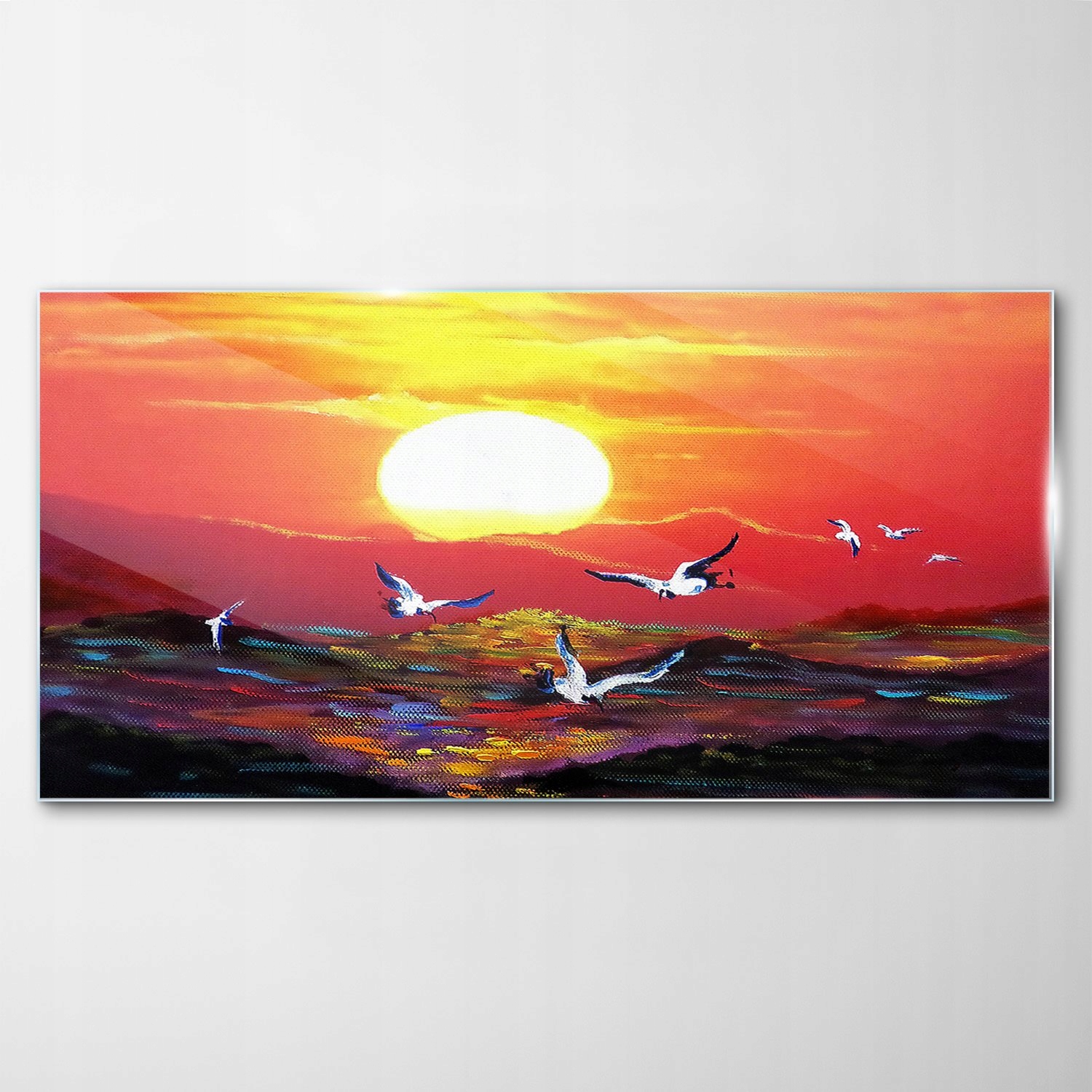 Obraz na skle Dekor Umenie Východ slnka 120x60