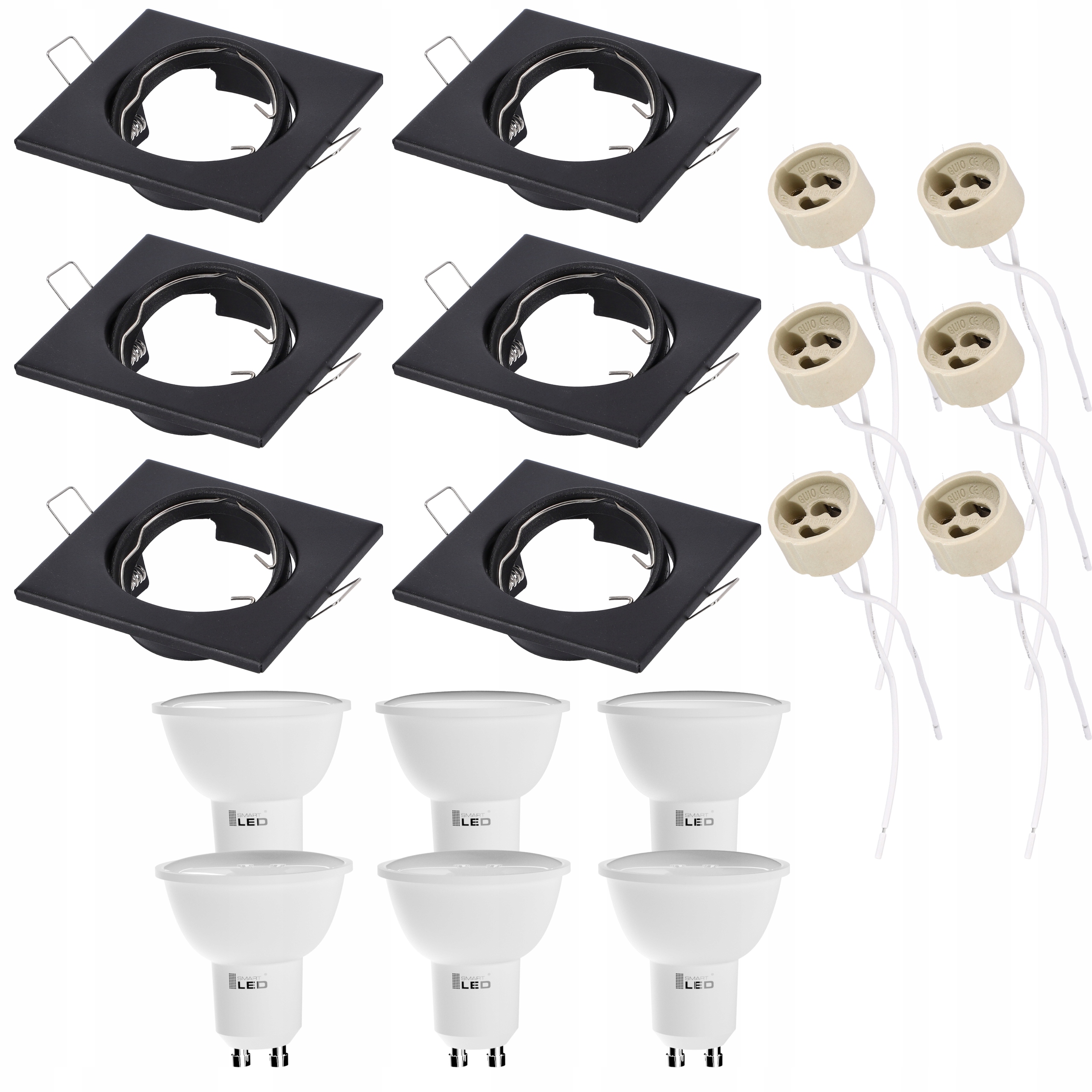 

Zestaw 6x Oprawa sufitowa halogenowa 6x GU10 5W