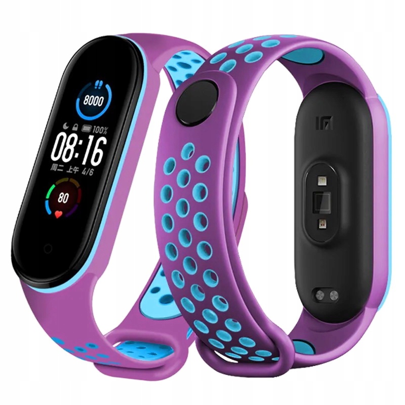 Opaska Pasek XIAOMI MI BAND Fioletowy Niebieski 5 6 7