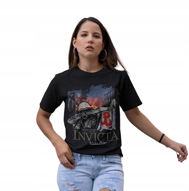 

Damska Koszulka Patriotyczna Semper Invicta