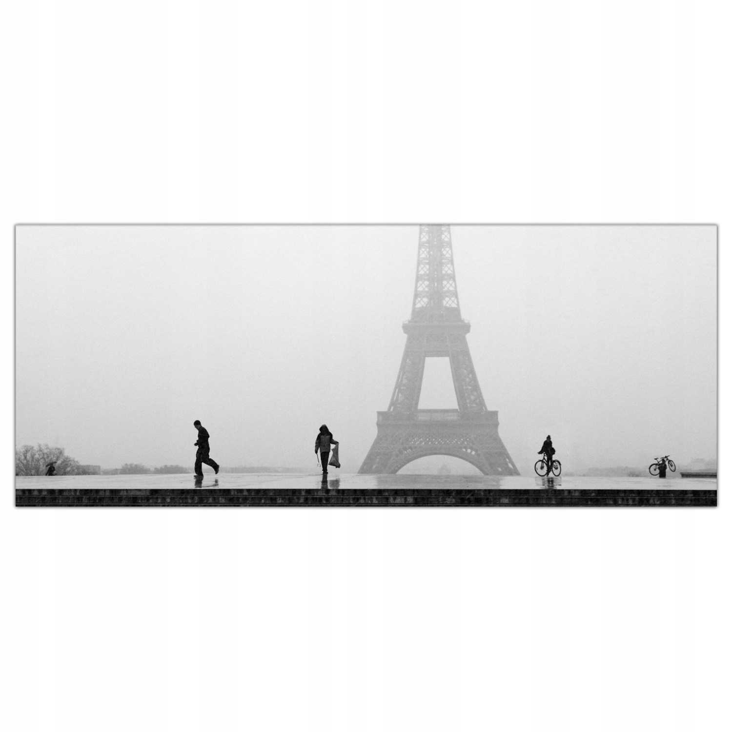 

Obraz Szklany Foto-obraz Wieża Eiffla Zima 125x50