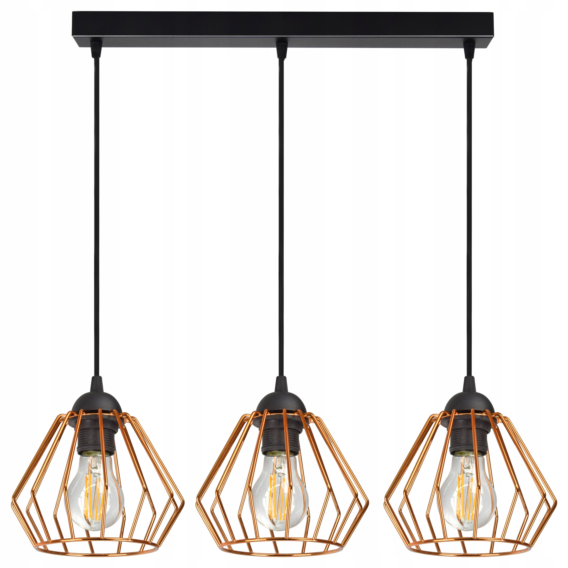 

Lampa Wisząca Żyrandol Plafon Miedź Chrom Złoty
