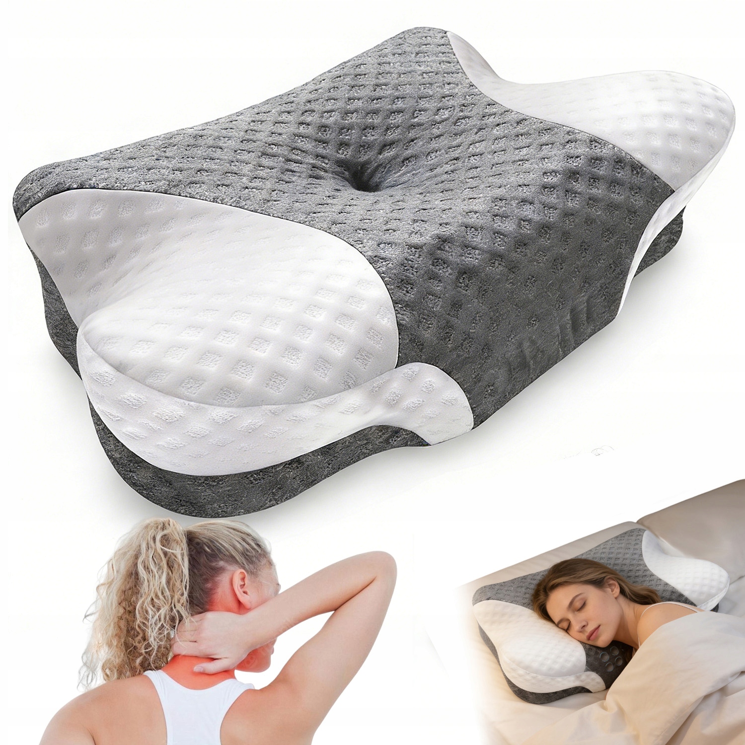 Ortopedyczna Poduszka Do Spania Pianka Memory Profilowana Idealny