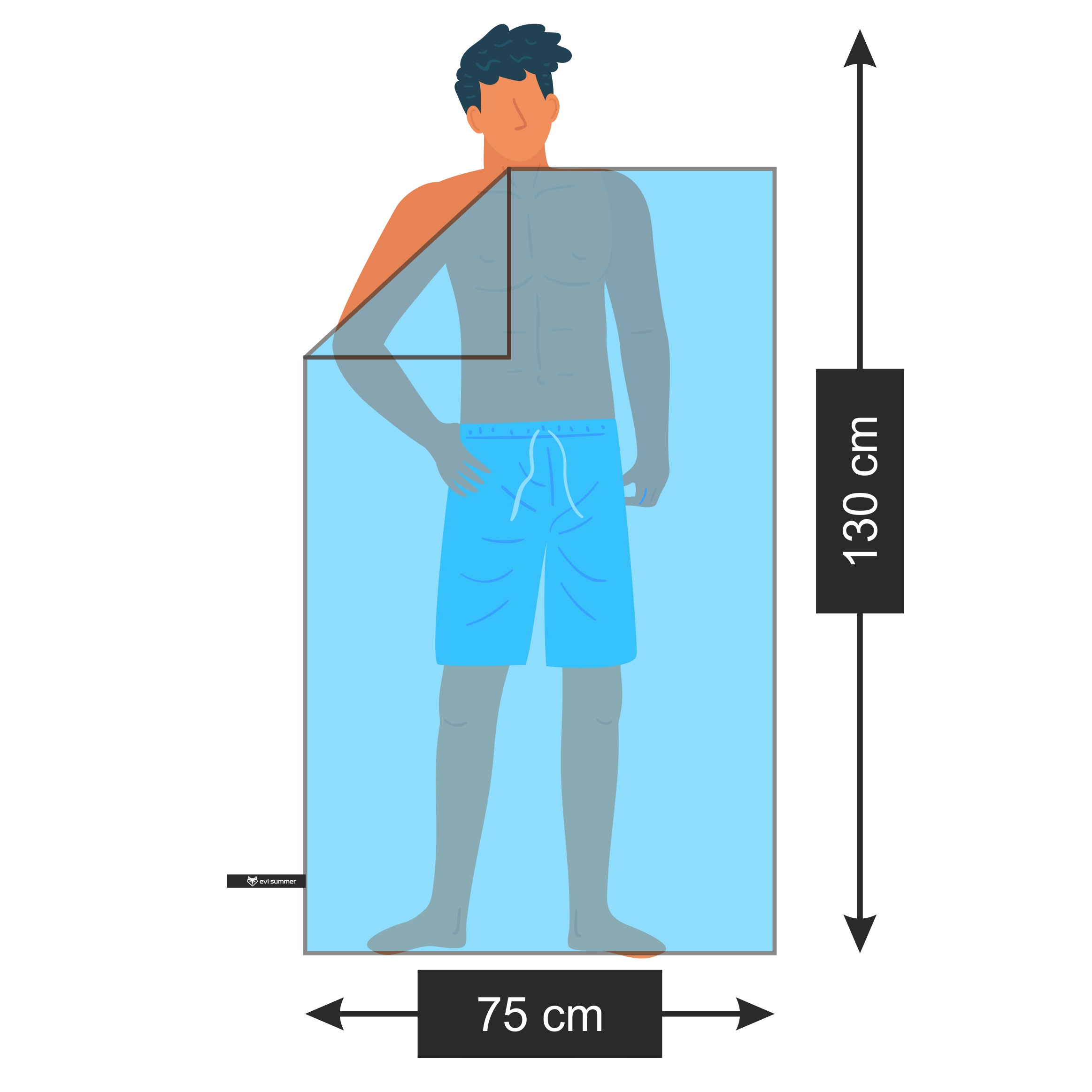 RĘCZNIK Z MIKROFIBRY SZYBKOSCHNĄCY MIĘKKI SIŁOWNIA PLAŻA BASEN 130x75 cm Model SPORT Pro+ Size M