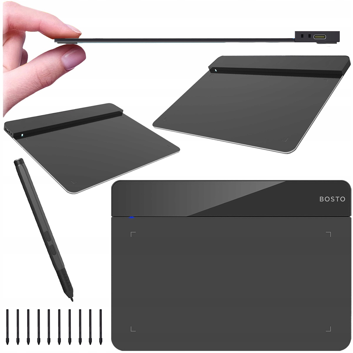 Profesjonalny Tablet graficzny z piórem 16384 Bosto T640