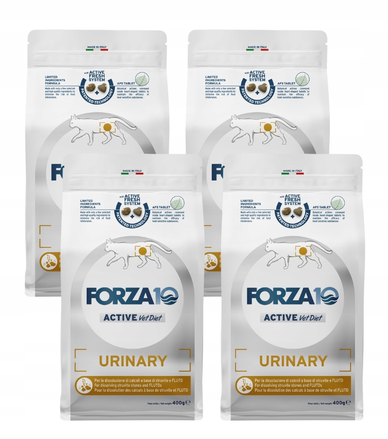 Forza10 Veterinární dieta Urinary Active pro kočky 4 x 400 g