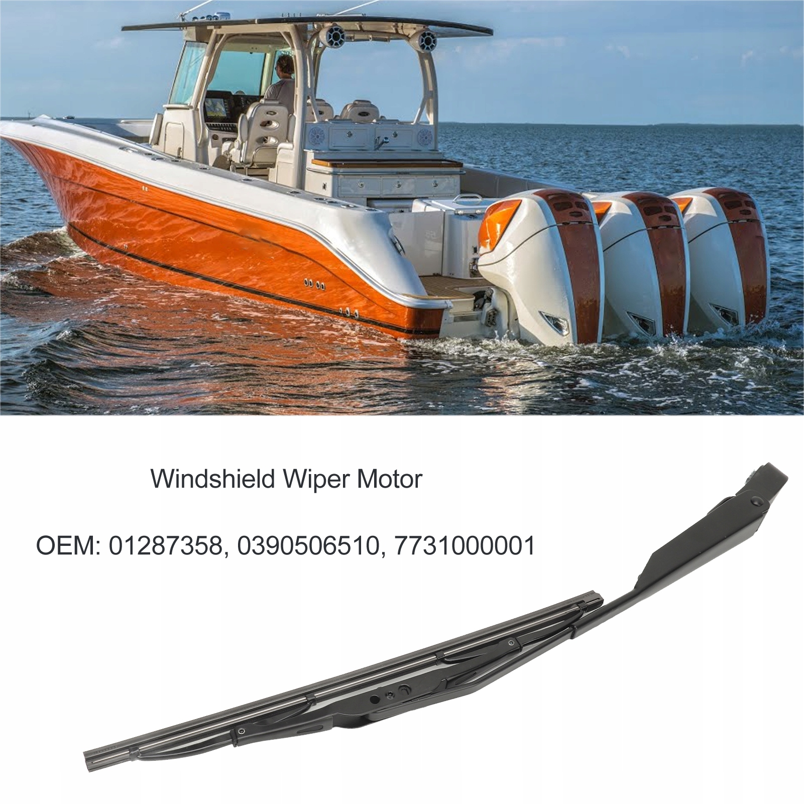 SILNIK WYCIERACZEK PRZEDNIEJ SZYBY 12V 01287358, 0390506510, 7731000001 Producent Inny