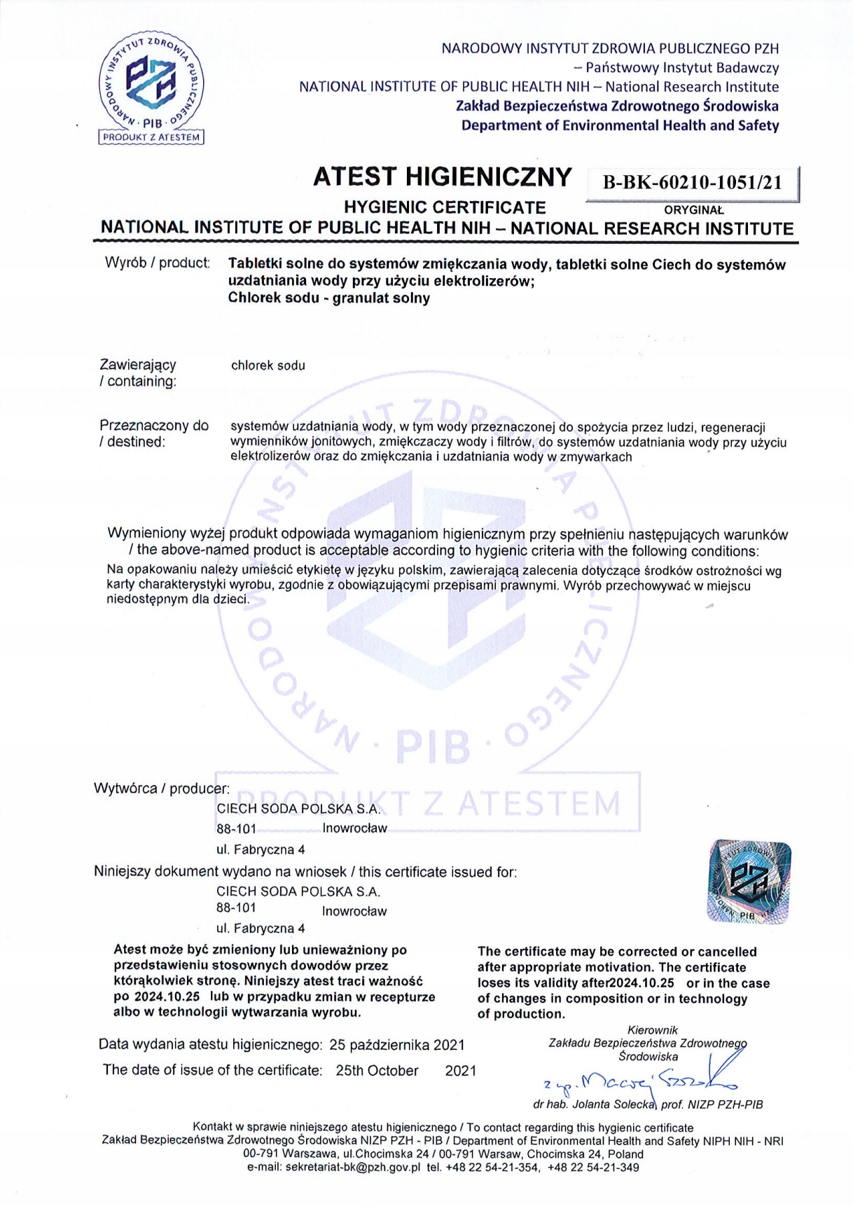 TABLETKI SOLNE SÓL TABLETKA UZDATNIACZ WODY 1 TONA Pojemność 0 l