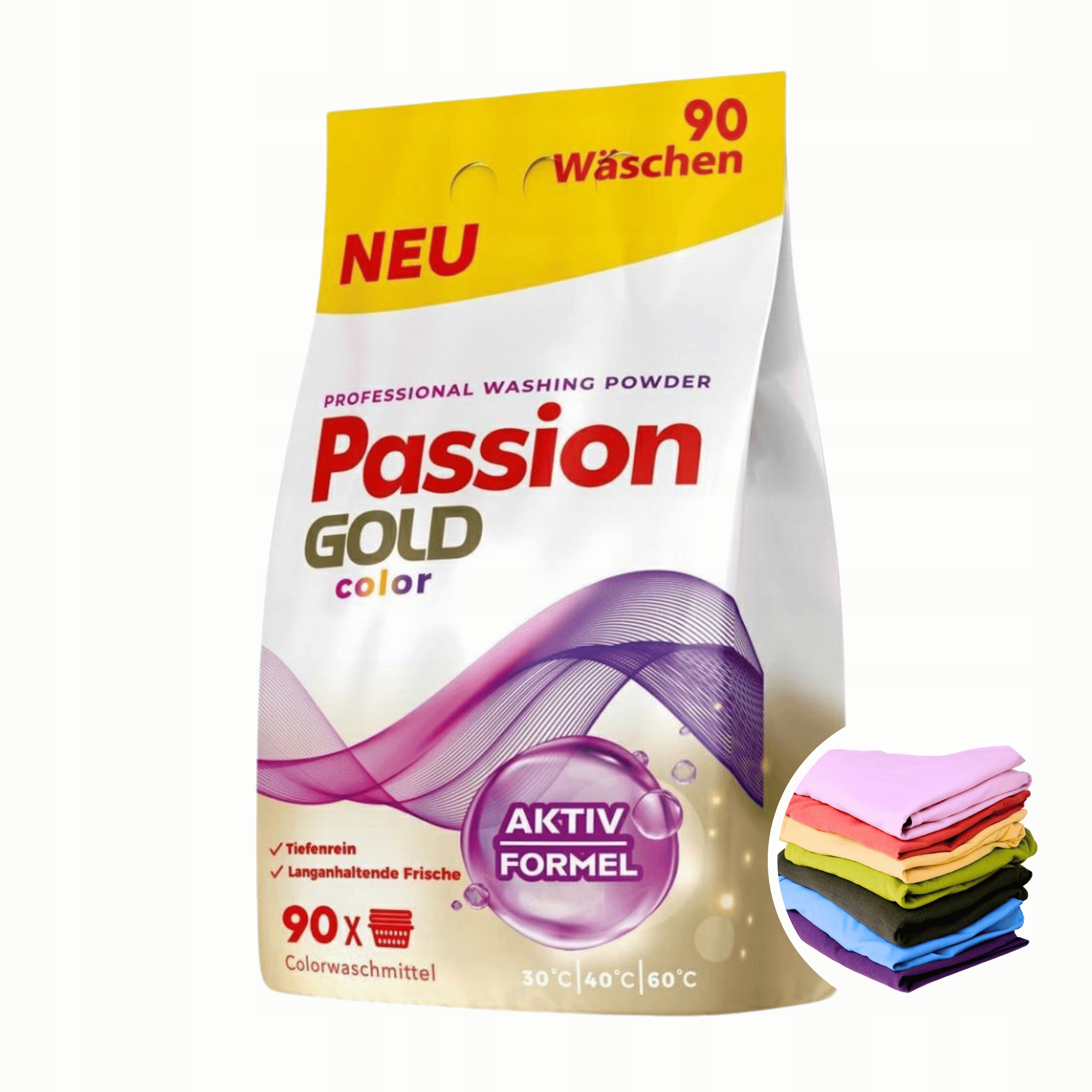 Německý prášek na barvu Passion Gold Color pro barevné tkaniny 5,4 kg