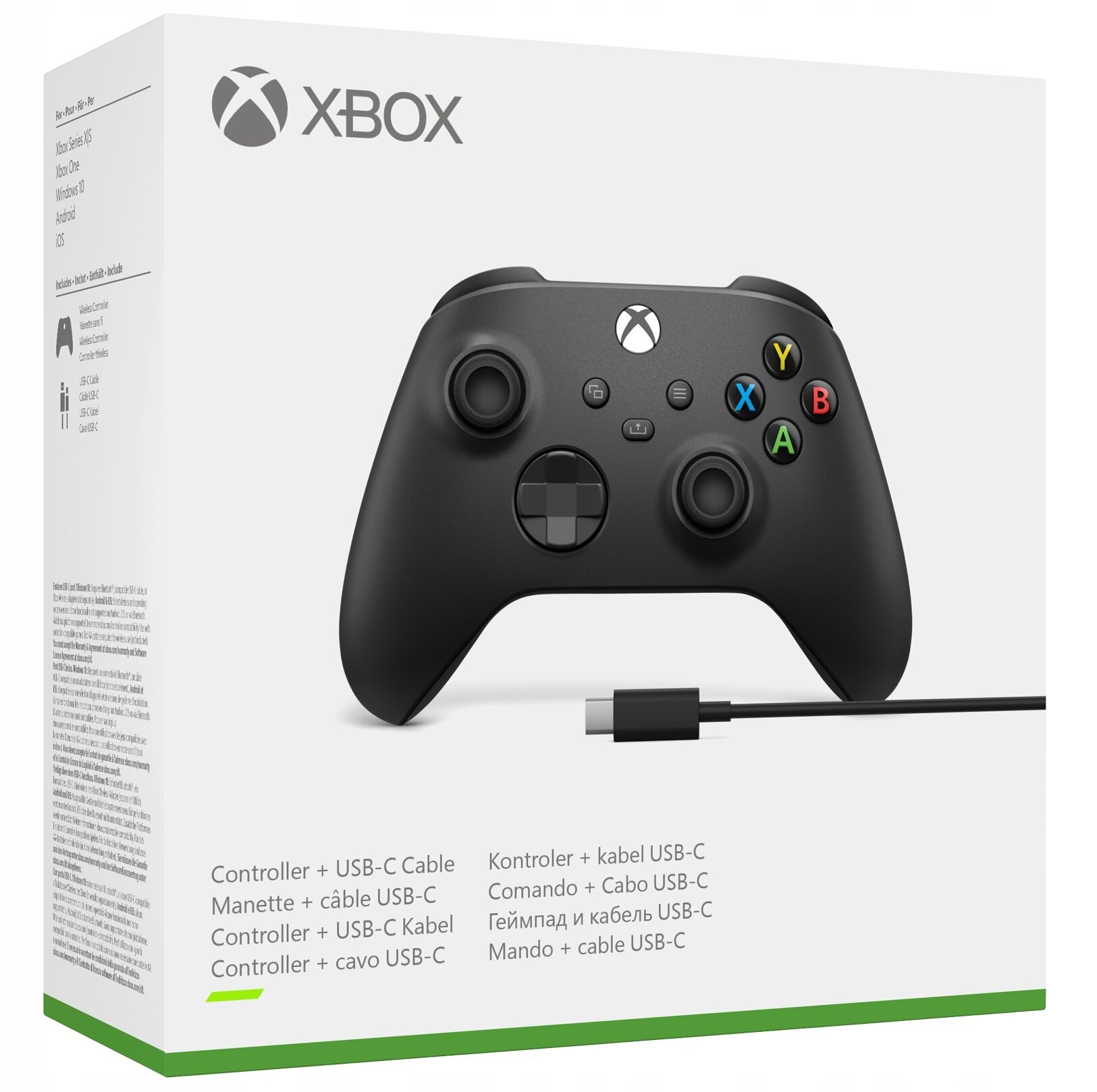 Kontroler Pad Microsoft Xbox Series X S Pc Carbon Black kabel Usb-c