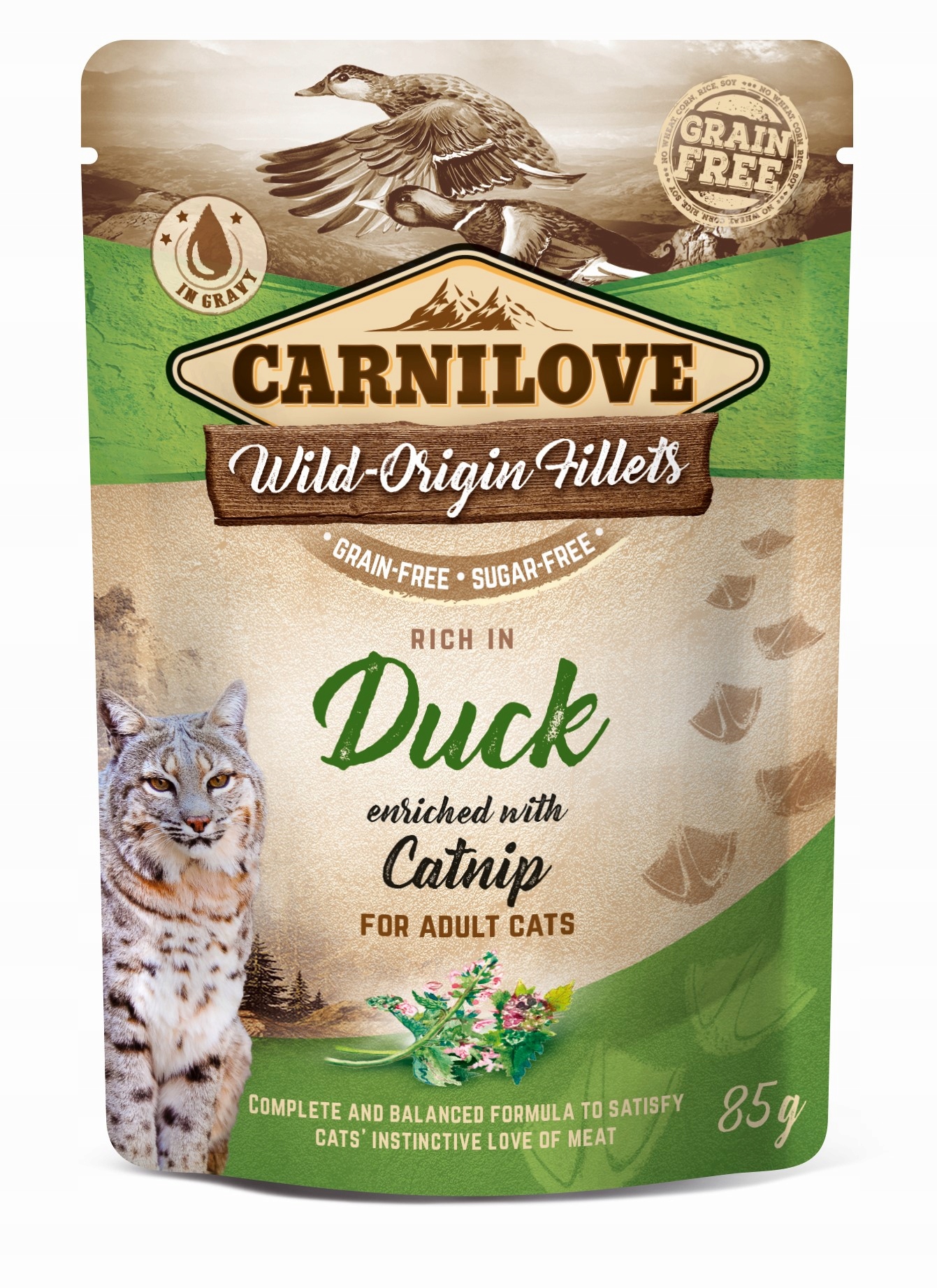 Levně 9X Carnilove Cat Pouch duck catnip 85 g