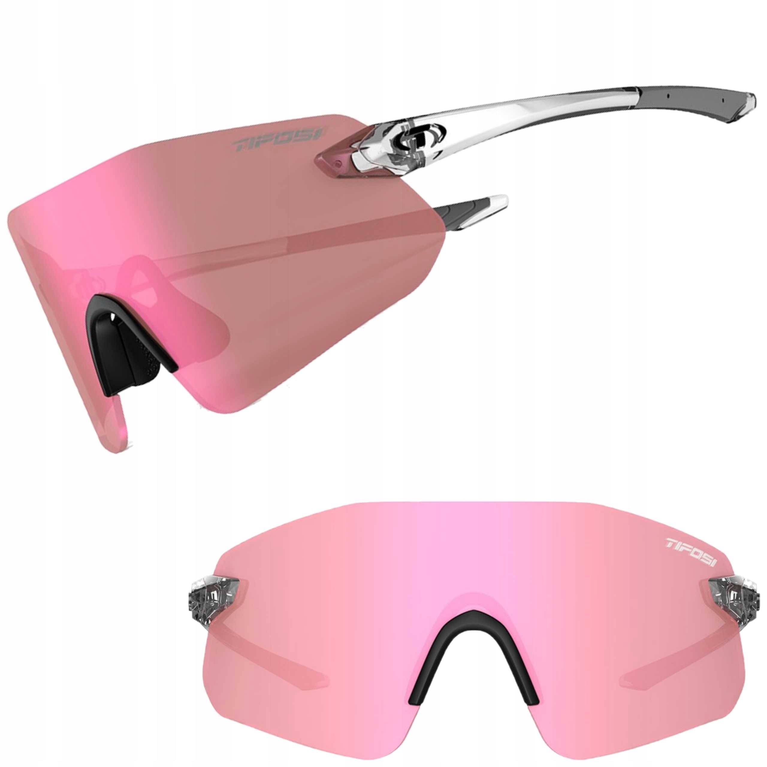 Sportovní cyklistické brýle Tifosi Vogel CrystalClear Pink 13% Běh Kolo